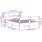 Preview: Massivholzbett mit Regal ohne Matratze 150x200 cm Kiefer