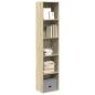 Preview: ARDEBO.de - Bücherregal Sonoma-Eiche 40x30x189 cm Holzwerkstoff