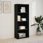 Preview: Bücherregal Schwarz 60x30x152 cm Holzwerkstoff