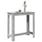 Preview: ARDEBO.de - Bartisch Betongrau 102x50x103,5 cm Holzwerkstoff
