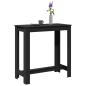 Preview: ARDEBO.de - Bartisch Schwarz 102x50x103,5 cm Holzwerkstoff