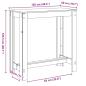 Preview: Bartisch Schwarz 102x50x103,5 cm Holzwerkstoff
