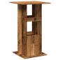 Preview: Bartisch mit Ablagen Altholz-Optik 60x60x102 cm Holzwerkstoff