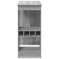 Preview: Bartisch mit Regal Grau Sonoma 90x47,5x103,5 cm Holzwerkstoff