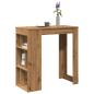 Preview: ARDEBO.de - Bartisch mit Regal Artisan-Eiche 102x50x103,5 cm Holzwerkstoff