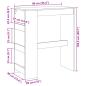 Preview: Bartisch mit Regal Altholz-Optik 90x40x103,5 cm Holzwerkstoff