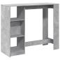 Preview: Bartisch mit Regal Betongrau 124x46x103,5 cm Holzwerkstoff
