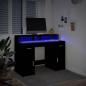 Preview: LED-Schreibtisch Schwarz 120x55x91 cm Holzwerkstoff