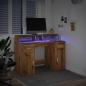 Preview: LED-Schreibtisch Artisan-Eiche 120x55x91 cm Holzwerkstoff