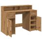 Preview: LED-Schreibtisch Artisan-Eiche 120x55x91 cm Holzwerkstoff