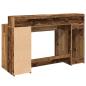 Preview: LED-Schreibtisch Altholz-Optik 140x55x91 cm Holzwerkstoff