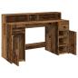 Preview: LED-Schreibtisch Altholz-Optik 140x55x91 cm Holzwerkstoff