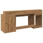 Preview: LED-Schreibtisch Artisan-Eiche 200x55x91 Holzwerkstoff