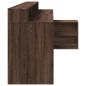 Preview: LED-Schreibtisch Braun Eichen-Optik 200x104x91 Holzwerkstoff
