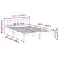 Preview: Massivholzbett Extra Lang ohne Matratze 160x220 Kiefernholz