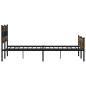 Preview: Metallbett ohne Matratze Räuchereiche 200x200 cm