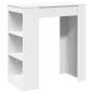 Preview: Bartisch mit Regal Weiß 95x47x103,5 cm Holzwerkstoff