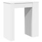 Preview: Bartisch mit Regal Weiß 95x47x103,5 cm Holzwerkstoff