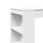 Preview: Bartisch mit Regal Weiß 95x47x103,5 cm Holzwerkstoff