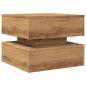 Preview: Couchtisch mit LED-Leuchten Artisan-Eiche 50x50x40 cm