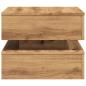 Preview: Couchtisch mit LED-Leuchten Artisan-Eiche 50x50x40 cm