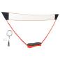 Preview: ARDEBO.de - Badminton-Set mit 2 Schlägern, Netz & Tasche 292x30x152 cm