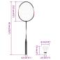 Preview: Badminton-Set mit 2 Schlägern, Netz & Tasche 292x30x152 cm
