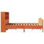 Preview: Massivholzbett mit Regal ohne Matratze Wachsbraun 150x200 cm
