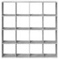 Preview: Bücherregal Betongrau 137,5x29x137,5 cm Holzwerkstoff