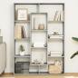Preview: ARDEBO.de - Bücherregal Betongrau 102x29x143 cm Holzwerkstoff
