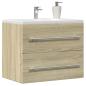 Preview: ARDEBO.de - Waschbeckenunterschrank Sonoma-Eiche 60x38,5x48cm Holzwerkstoff