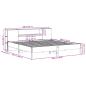 Preview: Massivholzbett mit Regal ohne Matratze Wachsbraun 200x200 cm