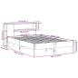 Preview: Massivholzbett mit Regal ohne Matratze Wachsbraun 135x190 cm