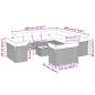 Preview: 14-tlg. Garten-Sofagarnitur mit Kissen Hellgrau Poly Rattan