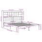 Preview: Massivholzbett mit Regal ohne Matratze Wachsbraun 140x190 cm