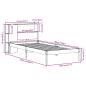 Preview: Massivholzbett mit Regal ohne Matratze Wachsbraun 75x190 cm