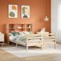 Preview: ARDEBO.de - Massivholzbett mit Regal ohne Matratze 140x190 cm Kiefernholz