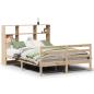 Preview: Massivholzbett mit Regal ohne Matratze 140x190 cm Kiefernholz