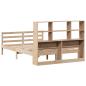 Preview: Massivholzbett mit Regal ohne Matratze 140x190 cm Kiefernholz