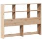 Preview: Massivholzbett mit Regal ohne Matratze 140x190 cm Kiefernholz