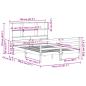 Preview: Massivholzbett mit Regal ohne Matratze 140x190 cm Kiefernholz