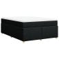 Preview: Boxspringbett mit Matratze Schwarz 160x200 cm Stoff