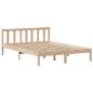 Preview: Massivholzbett mit Regal ohne Matratze 140x190 cm Kiefernholz