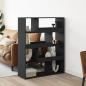 Preview: ARDEBO.de - Raumteiler Schwarz 100x33x125,5 cm Holzwerkstoff