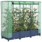 Preview: ARDEBO.de - Hochbeet mit Gewächshaus-Aufsatz Rattan-Optik 120x40x123 cm