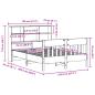 Preview: Massivholzbett ohne Matratze 150x200 cm Kiefernholz