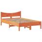 Preview: Massivholzbett ohne Matratze Wachsbraun 135x190 cm Kiefernholz