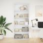 Preview: Bücherregal Weiß 80x30x189 cm Holzwerkstoff
