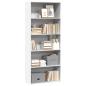 Preview: Bücherregal Weiß 80x30x189 cm Holzwerkstoff