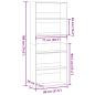 Preview: Bücherregal Weiß 80x30x189 cm Holzwerkstoff